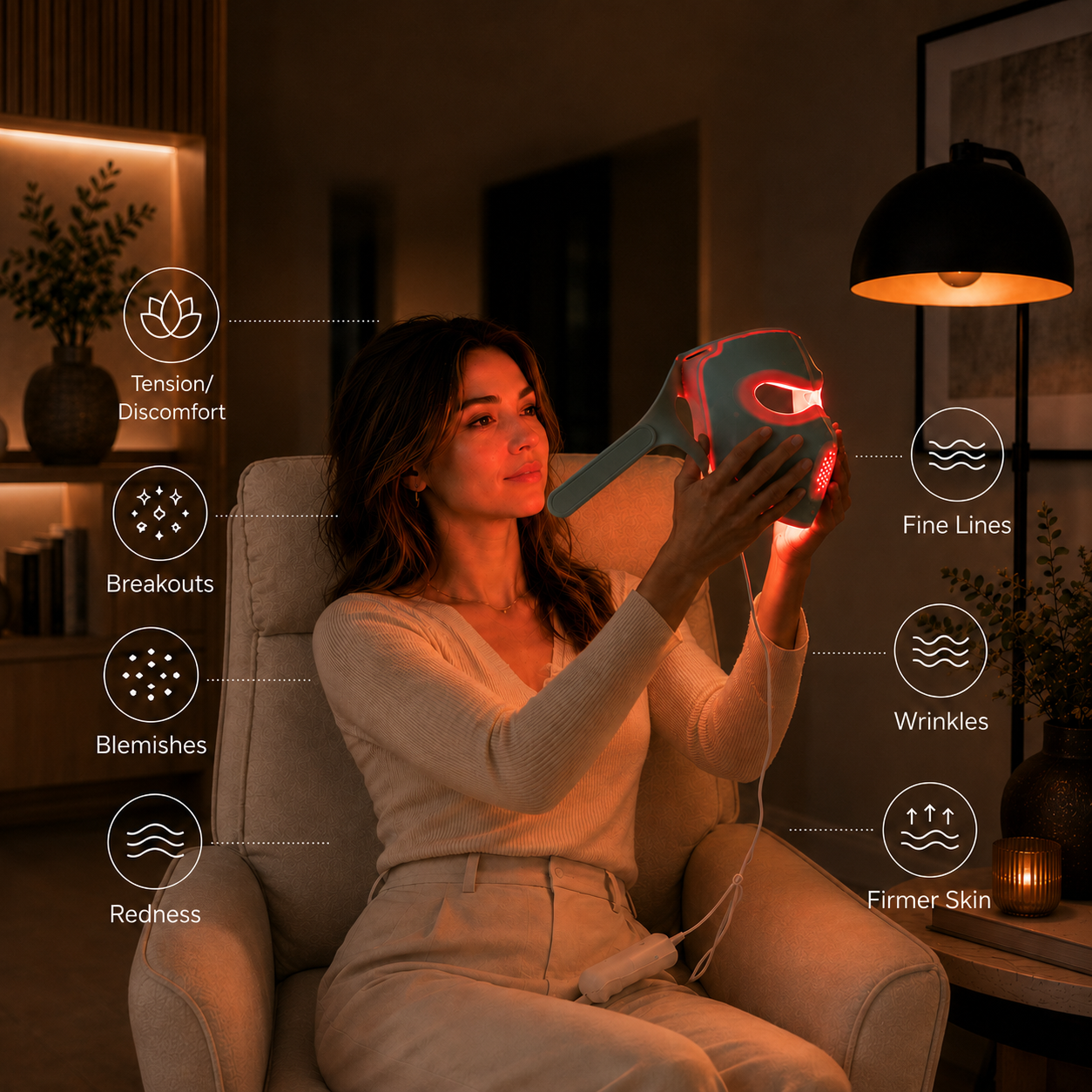 Masque lumineux LED ELYM Pro